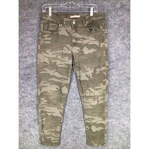 Levi’s 711 Skinny Jeans Womens 30 Green Camo Mid Rise Stretch Denim